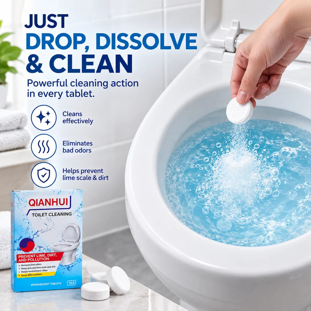 ADJUSTKART - Powerful Toilet Cleaning Tablets (Pack Of 10)