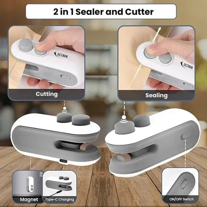 FreshLock™ – Portable Mini Sealer | No Preheating Needed | Airtight Seal