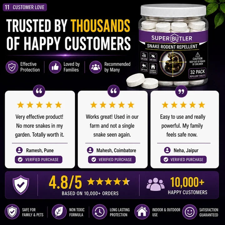 Super Butler™ - Snake Repellent Tablets (Pack of 32)