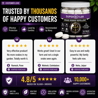 Super Butler™ - Snake Repellent Tablets (Pack of 32)