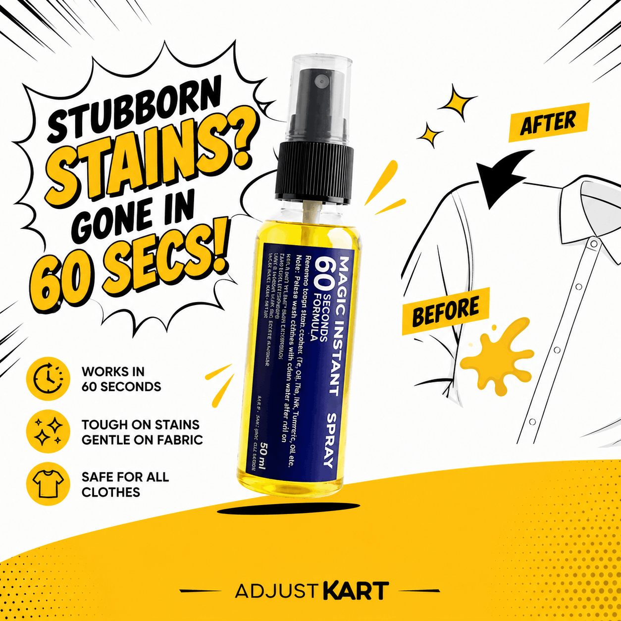 ADJUSTKART™ - Magic Stain Remover (60 Seconds Formula)