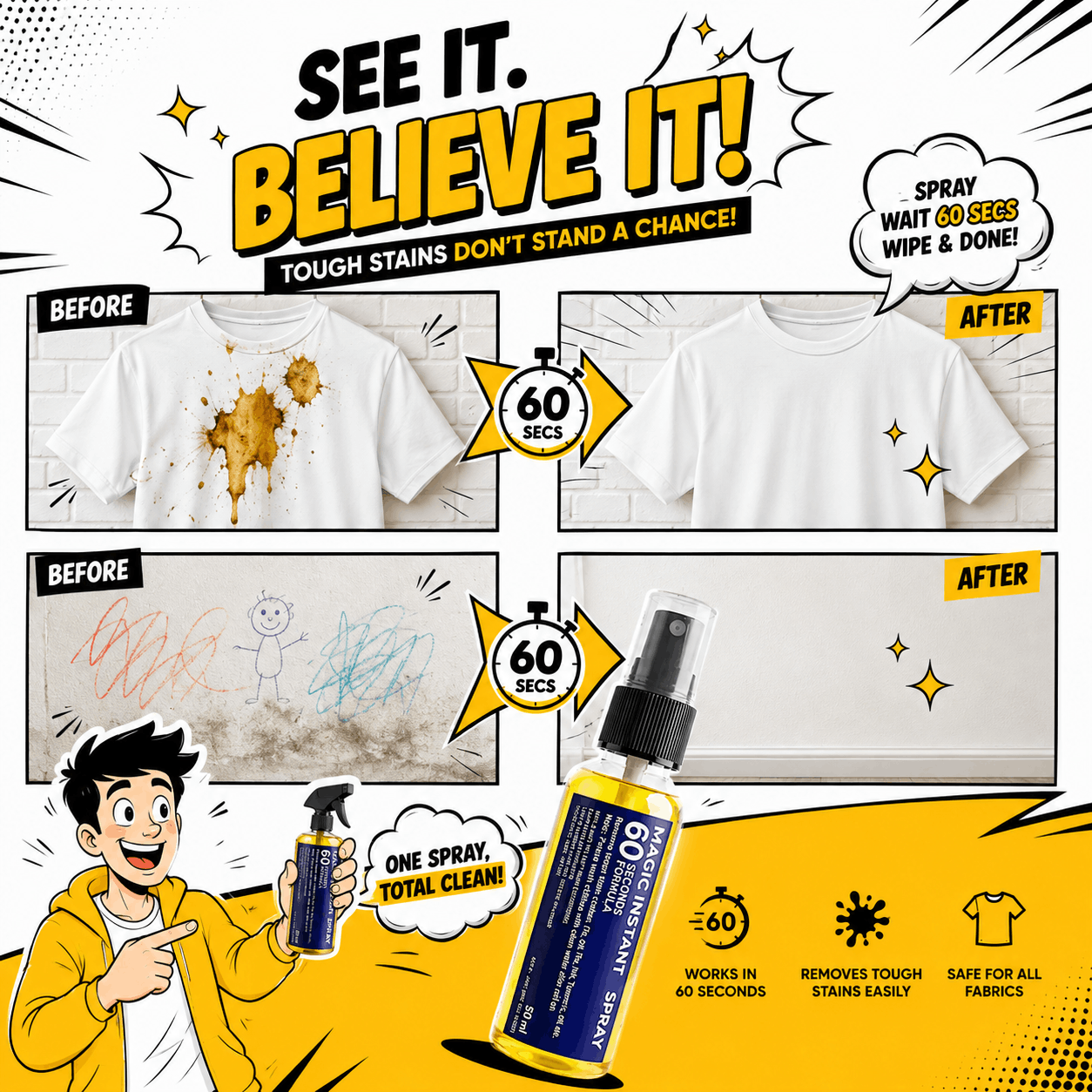 ADJUSTKART™ - Magic Stain Remover (60 Seconds Formula)