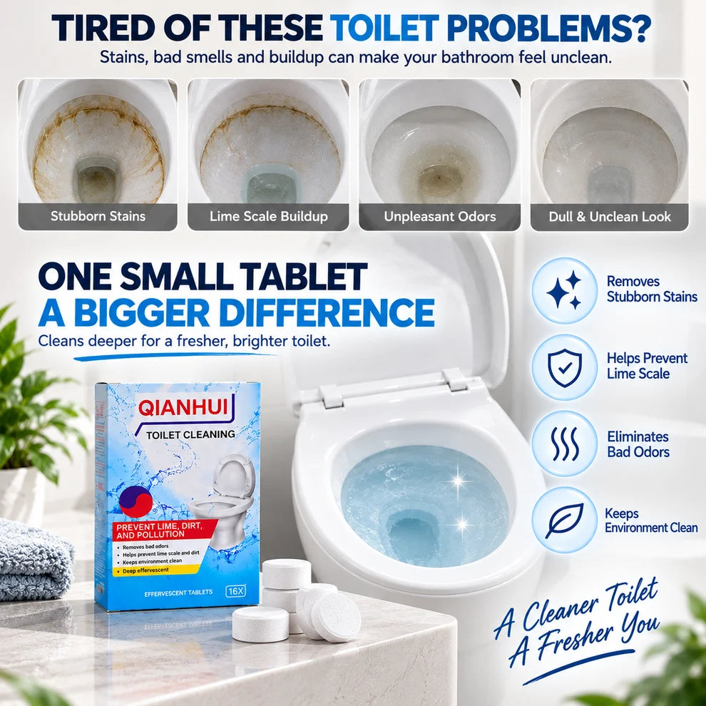 ADJUSTKART - Powerful Toilet Cleaning Tablets (Pack Of 10)