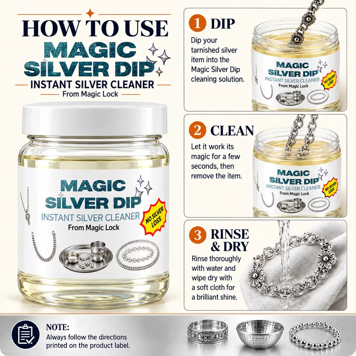 ADJUSTKART™ INSTANT SILVER CLEANING DIP (BUY 1 GET 1 FREE)