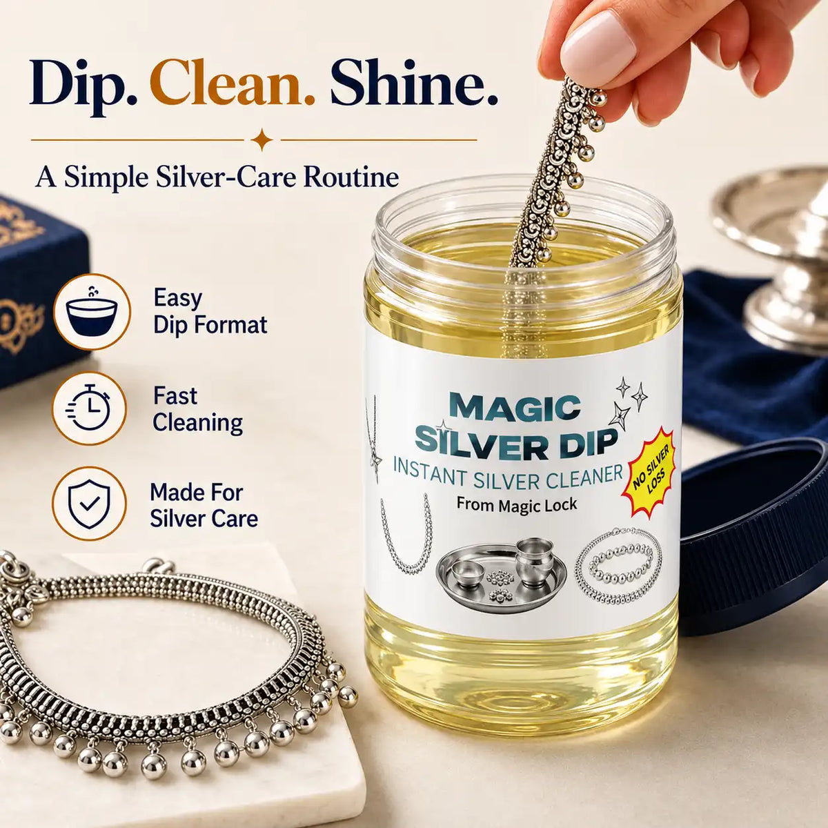 ADJUSTKART™ INSTANT SILVER CLEANING DIP (BUY 1 GET 1 FREE)