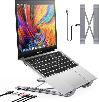 ADJUSTKART™ - 8-in-1 Laptop Docking Station Stand
