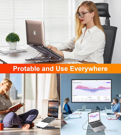 ADJUSTKART™ - 8-in-1 Laptop Docking Station Stand